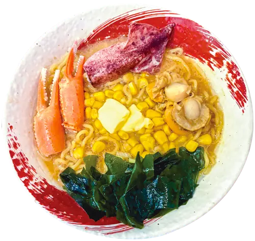 미소버터콘 라멘 · 홋카이 짬뽕